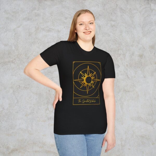 The Spirited Nebula Tarot Card Logo Unisex Softstyle T-Shirt - Image 3