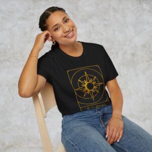 the-spirited-nebula-tarot-card-logo-unisex-softstyle-t-shirt black 6 white concrete background