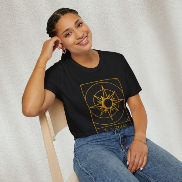 The Spirited Nebula Tarot Card Logo Unisex Softstyle T-Shirt - Image 4
