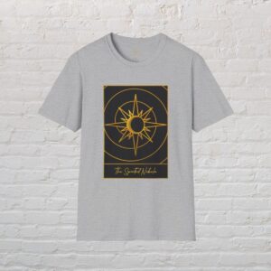 the-spirited-nebula-tarot-card-logo-unisex-softstyle-t-shirt sport grey 1-brick background