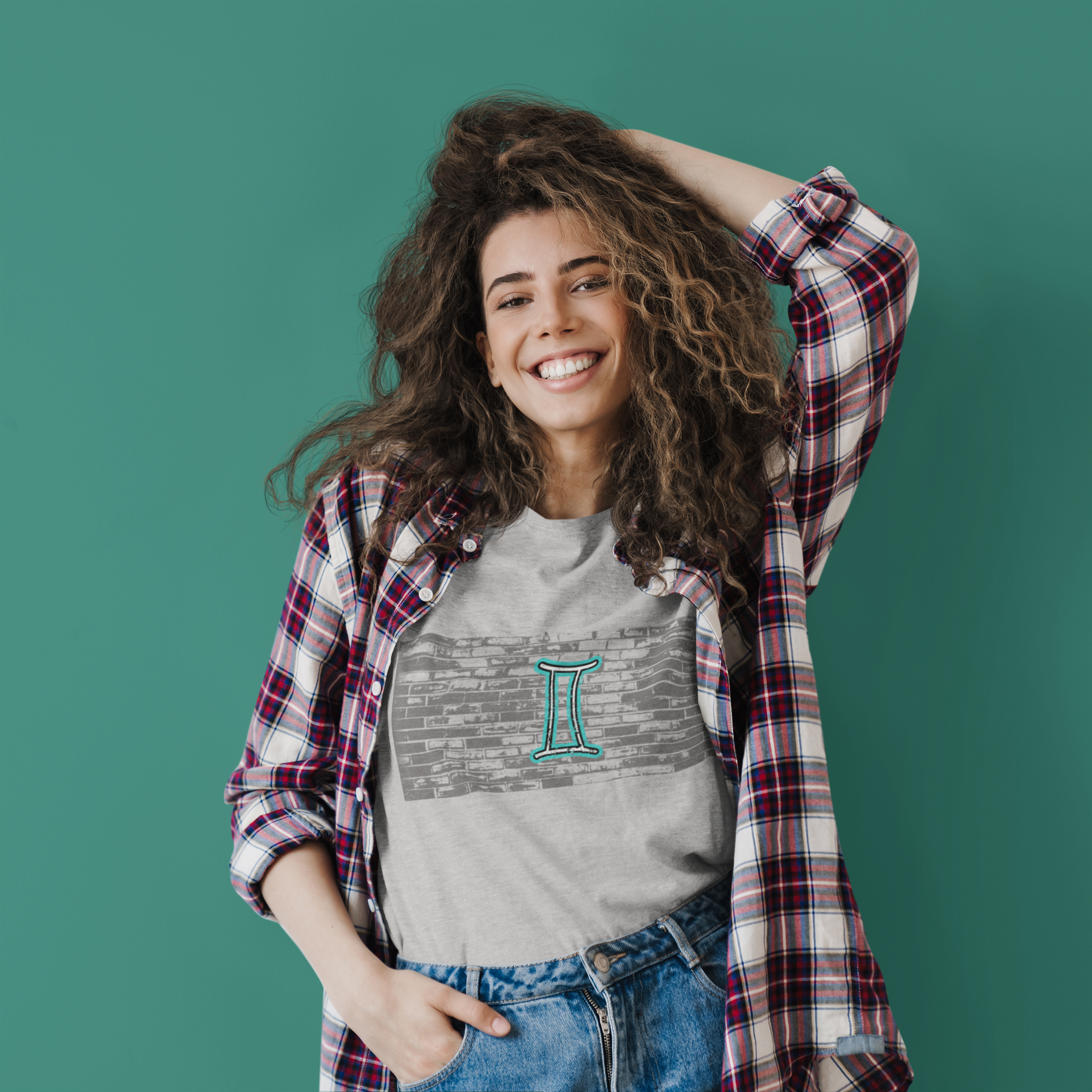 Grunge Brick Wall Gemini Air Unisex Softstyle T-Shirt