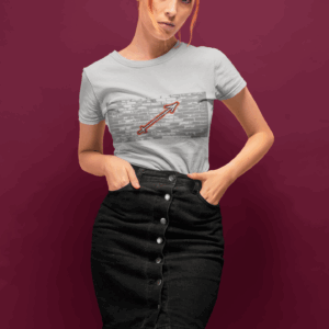 Grunge Brick Wall Sagittarius Fire Unisex Softstyle T-Shirt