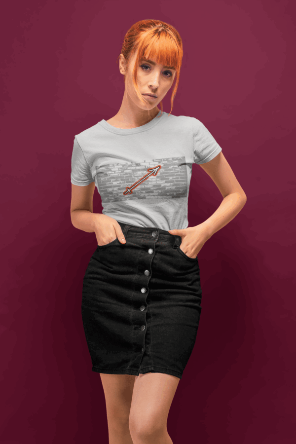 Grunge Brick Wall Sagittarius Fire Unisex Softstyle T-Shirt