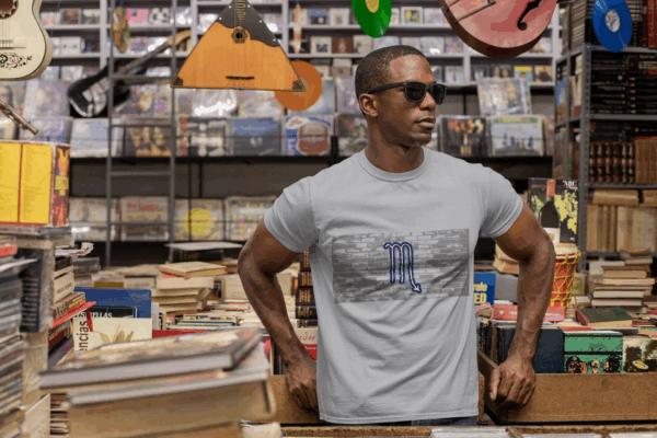 Grunge Brick Wall Scorpio Water Unisex Softstyle T-Shirt - Image 6