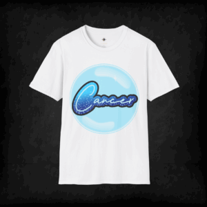 Bubble T-Shirt Water Sign Cancer White Black background