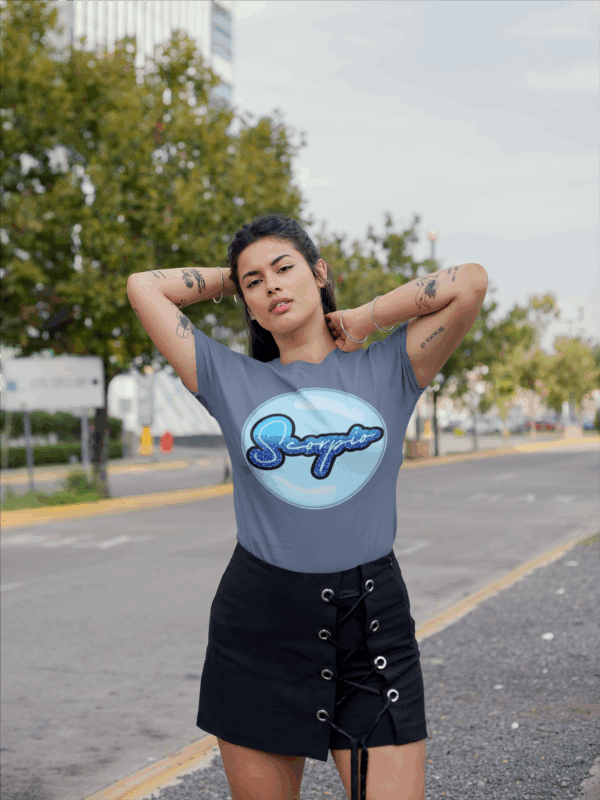 Bubble Scorpio Water Sign Unisex Softstyle T-Shirt - Image 7