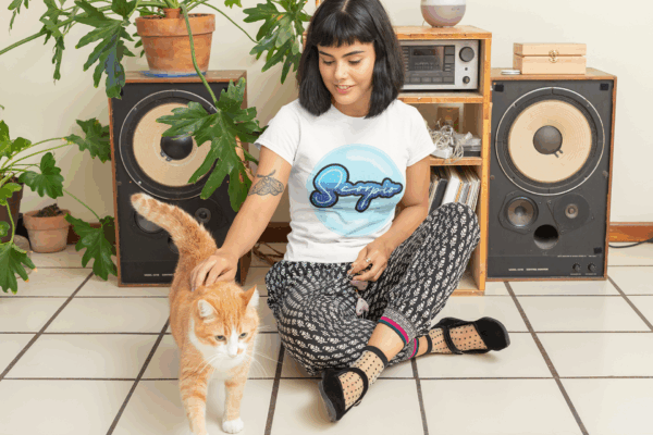 Bubble Scorpio Water Sign Unisex Softstyle T-Shirt - Image 3