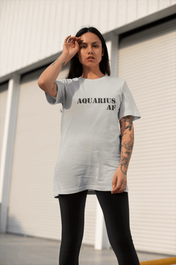 Funny Aquarius AF Unisex Softstyle T-Shirt - Image 5
