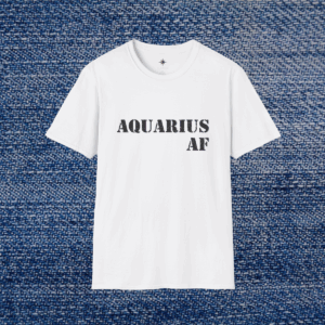 Aquarius AF White denim background