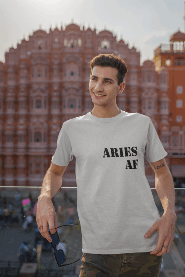 Funny Aries AF Unisex Softstyle T-Shirt - Image 4