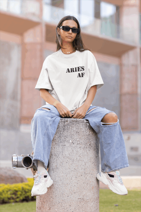 Funny Aries AF Unisex Softstyle T-Shirt - Image 2