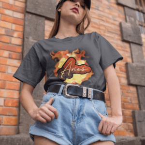 Bubble Aries Fire Sign Unisex Softstyle T-Shirt