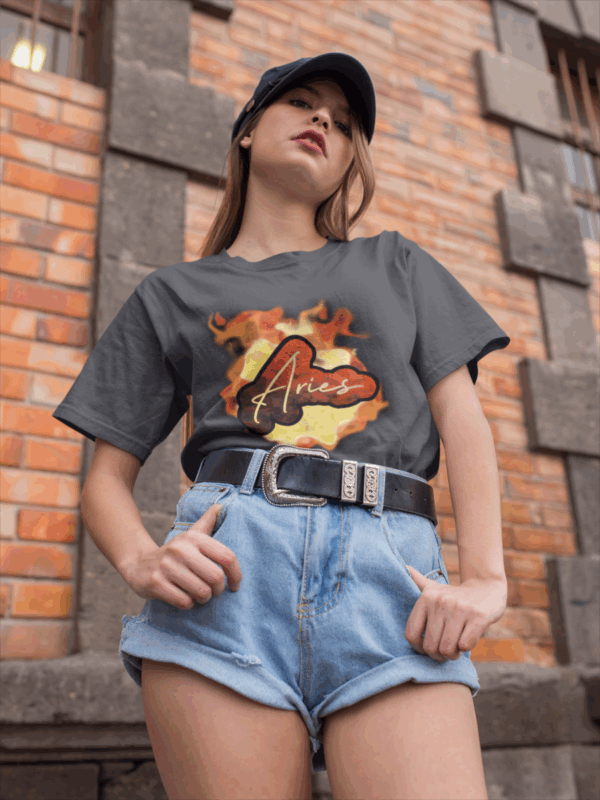 Bubble Aries Fire Sign Unisex Softstyle T-Shirt