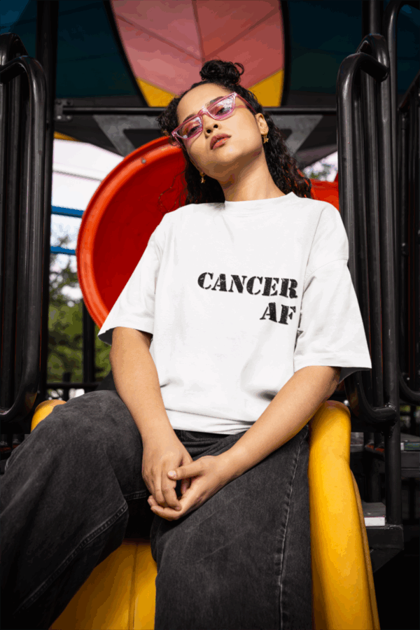 Funny Cancer AF Unisex Softstyle T-Shirt - Image 2