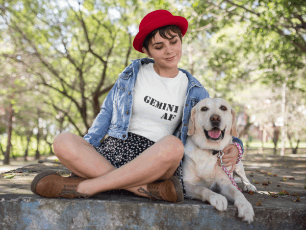 Funny Gemini AF Unisex Softstyle T-Shirt - Image 2