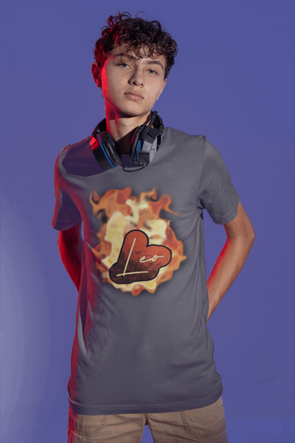 Bubble Leo Fire Sign Unisex Softstyle T-Shirt