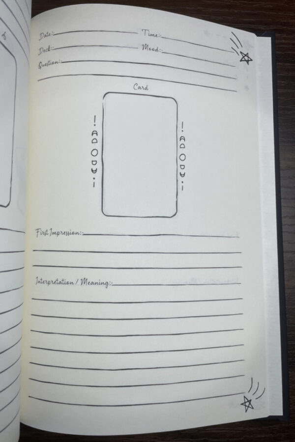 Card a Day Hardcover Tarot Journal with Doodle Details, 150 pages - Image 6