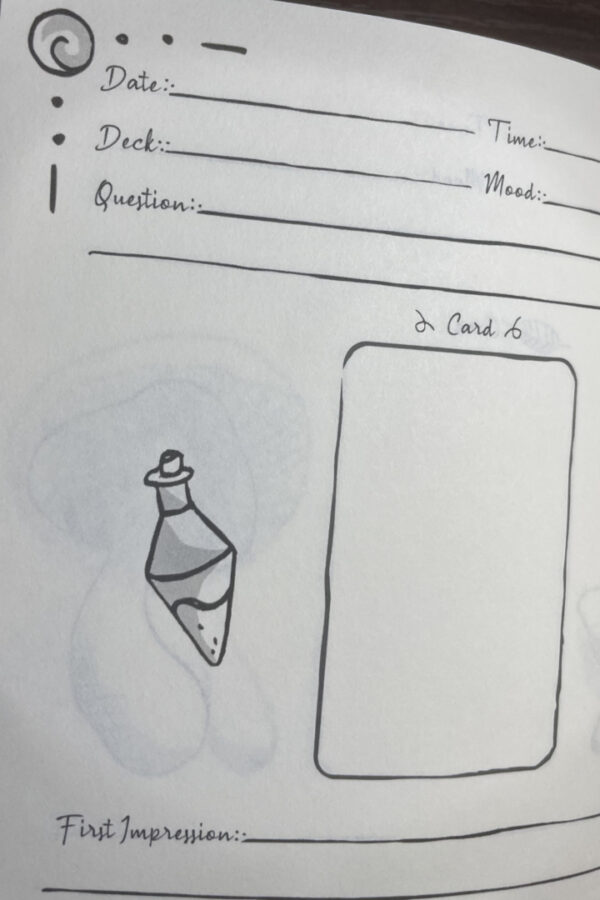 Card a Day Hardcover Tarot Journal with Doodle Details, 150 pages - Image 4