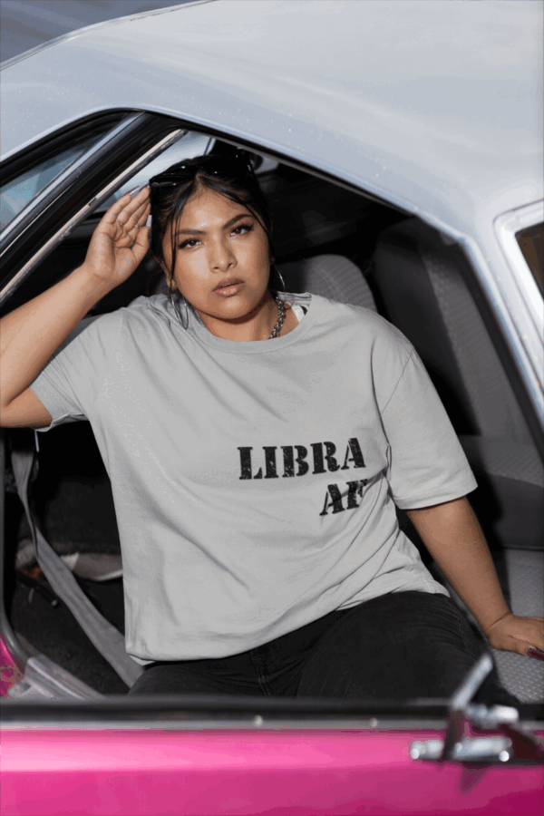 Funny Libra AF Unisex Softstyle T-Shirt - Image 4