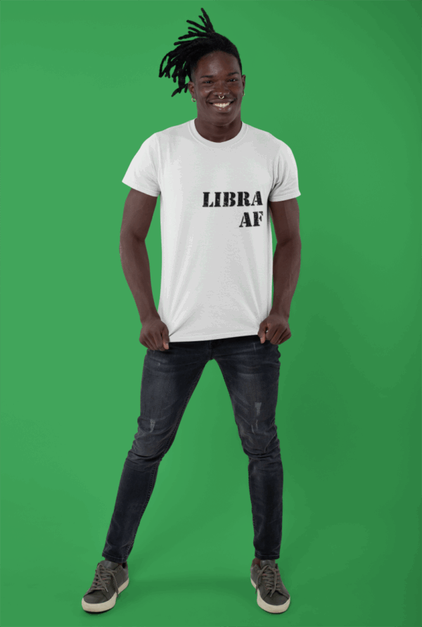 Funny Libra AF Unisex Softstyle T-Shirt - Image 2