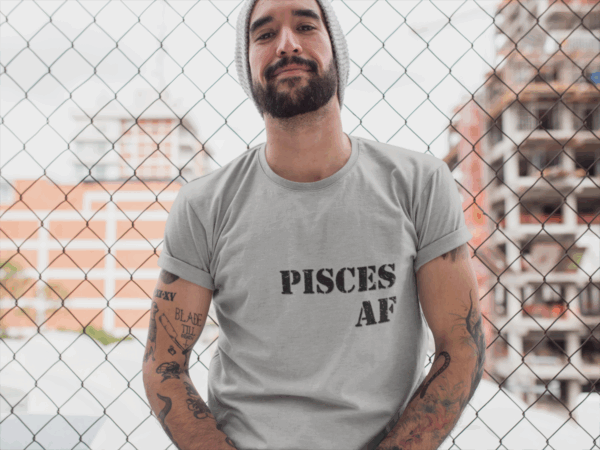 Funny Pisces AF Unisex Softstyle T-Shirt - Image 4