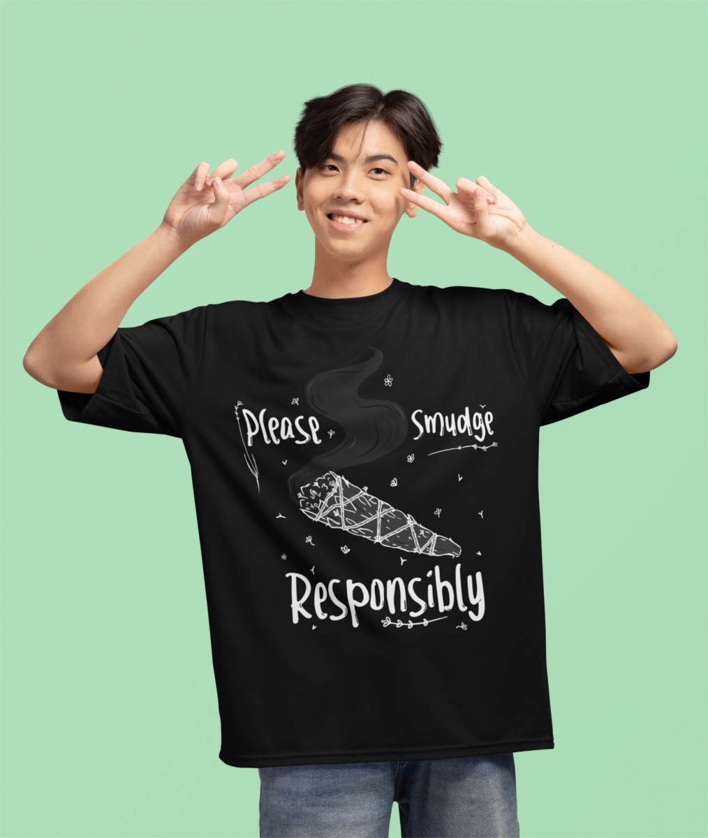 Please Smudge Responsibly Unisex Softstyle T-Shirt - Image 2