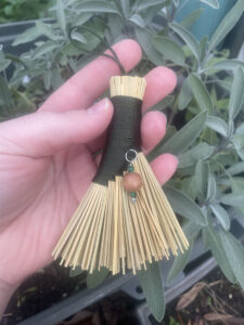 pic 4 broom hand in front of sage