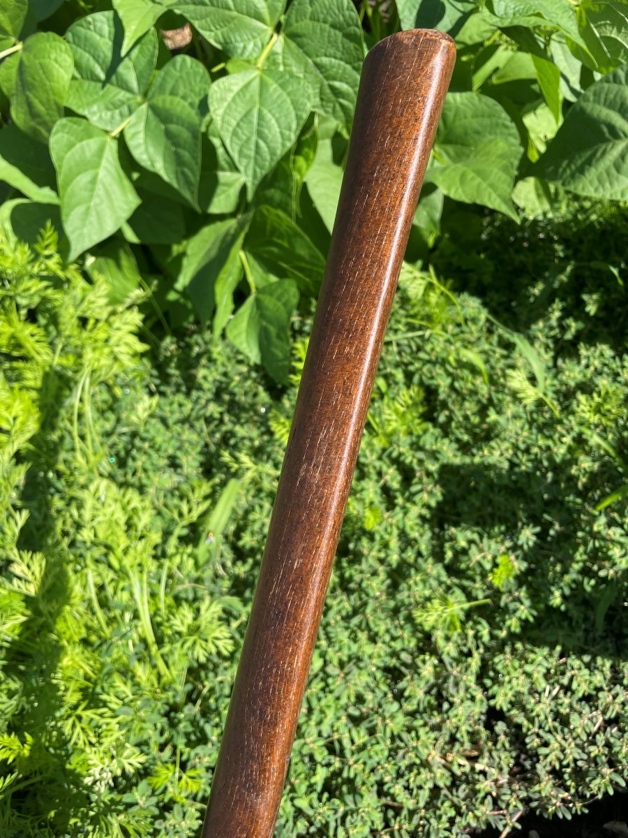 Handmade Cobwebber Broom with Dark Wooden Axe Handle, Blue Cord - Image 5