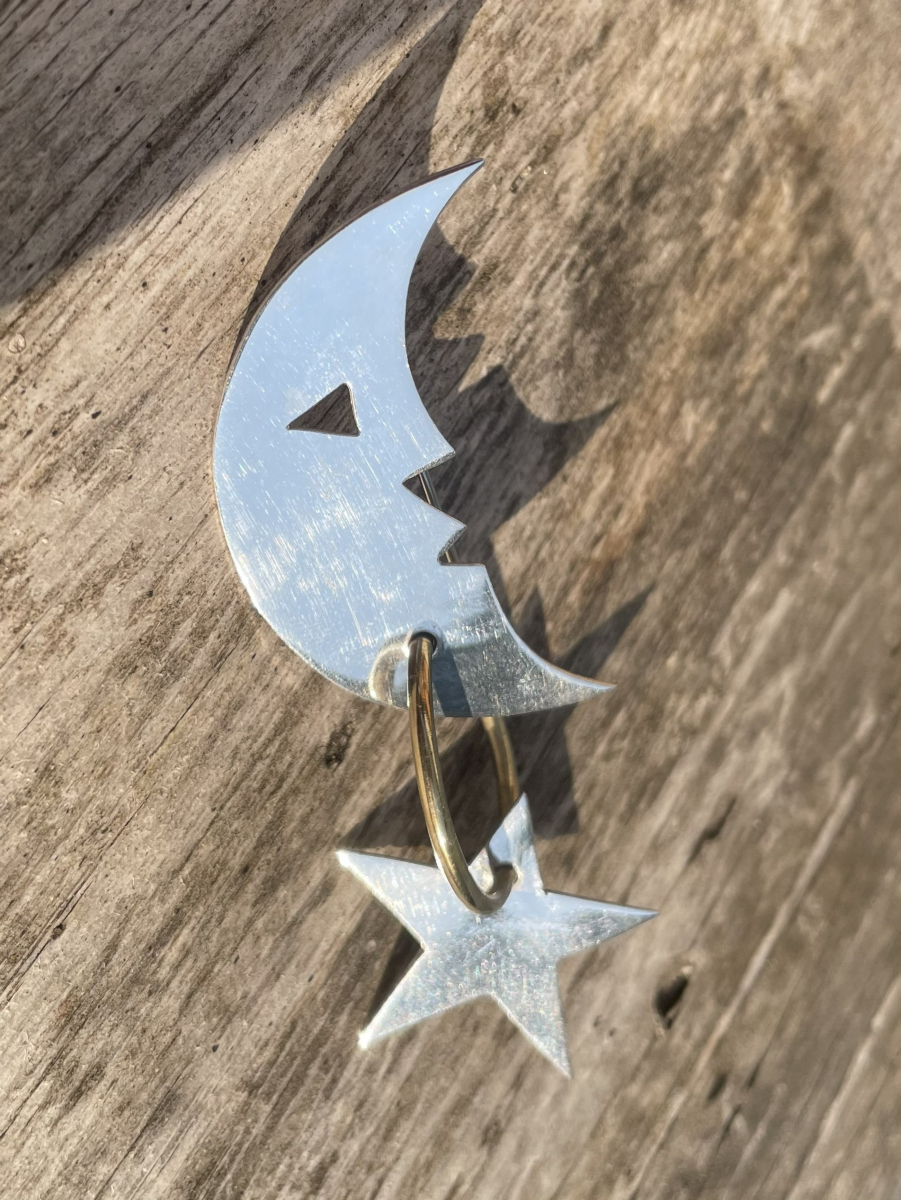 Vintage Moon and Star 925 Sterling Silver Taxco Mexico Brooch Pin, Signed TD-14 - Image 3